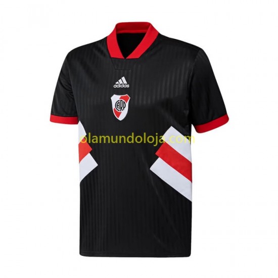 Camisola CA River Plate Icon Retro Homem Equipamento Primeiro 2022-2023 Manga Curta